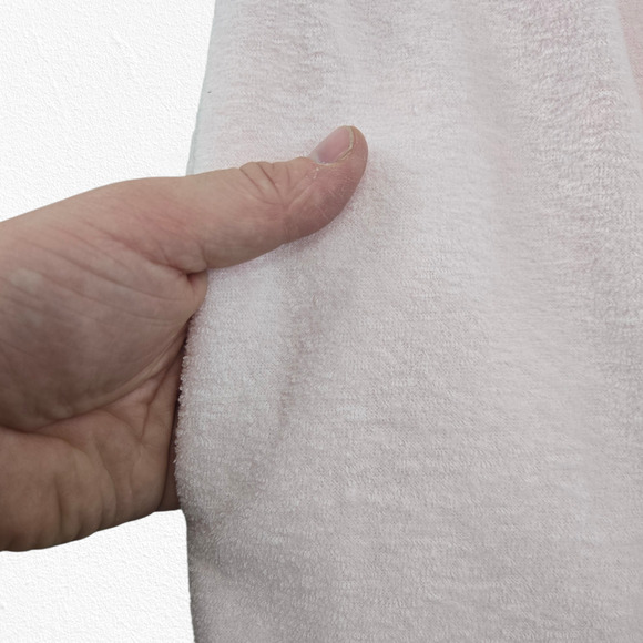 Y2K Collette Pink Fleece Zip Housecoat Robe Floral Embroidery Mid Calf Medium - Picture 6 of 7